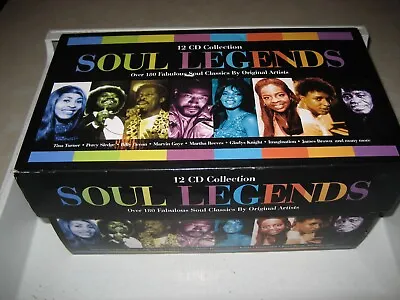 Soul Legends 12 Cd Collection Marvin Gaye Martha Reeves James Brown Etc • £24.99