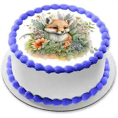 Fox Animal Cake Topper Party Decoration Edible Birthday Gift Celebration Cupcake • £6.49