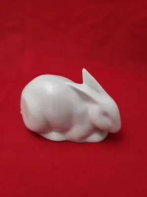 $24.99 • Buy Vintage Naaman Israel Porcelain Easter Bunny Rabbit Figurine White Modern MCM 