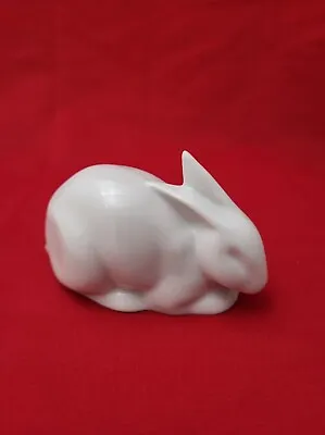 Vintage Naaman Israel Porcelain Easter Bunny Rabbit Figurine White Modern MCM  • $24.99