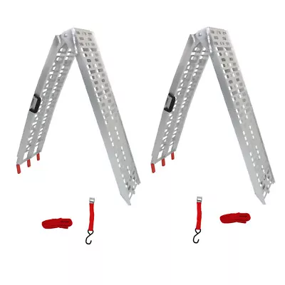 For Motorcycle Arched 2x 750Lbs 7.5 Feet Aluminum Folding Loading Ramp Kit • $127.90