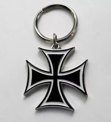 Iron Cross Biker Chopper Motorcycle Keyring Key Keychain Chain 1.5 Inches • $15.95