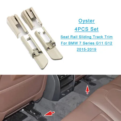 For BMW 7S G11 G12 4PCS Set Seat Rail Sliding Track Cover Trim Panel Oyster • $143.32