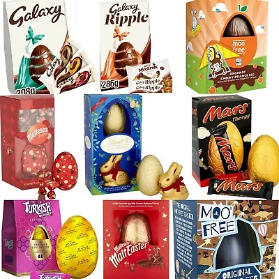 Chocolate Egg Bunny Gift Kids Easter Box Lindt Galaxy Smarties Moo Kinder • £14.99