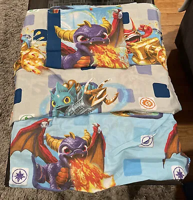 2013 Skylanders Twin Size Sheet Set And One Pillowcase Fabric Bedding • $29.99