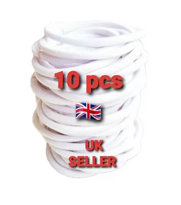 THICK White Hair Bands Elastics Bobbles Girls Kids School Ponies Ties UK Quality • £2.69