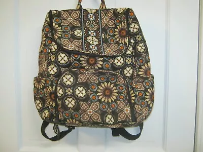 Vera Bradley Double Zip Backpack CANYON Brown 13 X 13 X 4.5 EUC • $24.99