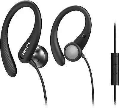 Philips TAA1105 Sports Wired Earbuds For Phone W/Ear Hook And Mic Headphones NEW • $18.99