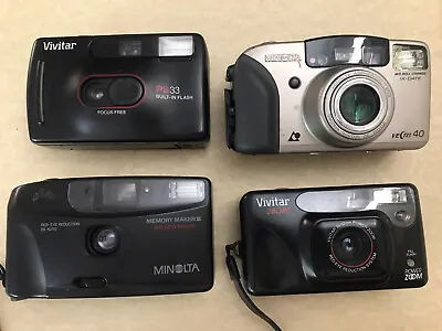 Lot Of 4 Untested 35 Mm Vintage Cameras. Sold As Is • $7.98