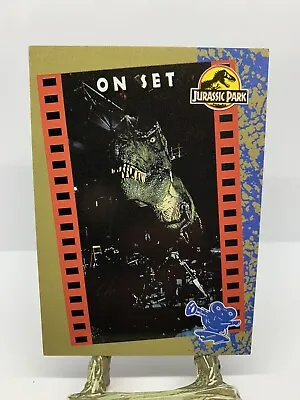 1993 TOPPS JURASSIC PARK Card - On Set #75 The Collosal T-Rex Prop • $2.85