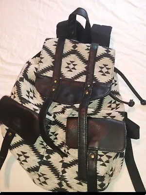 Mossimo Brand Southwest Print Canvas Backpack Features Extra Front Pockets • $12