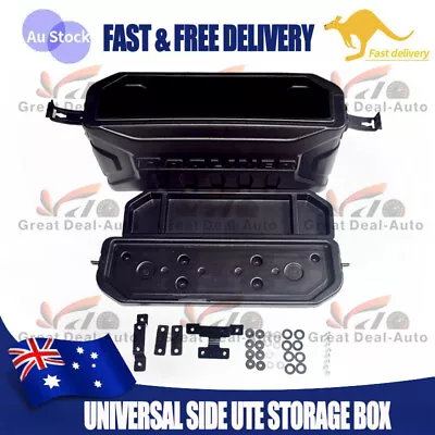 Ute Tub Storage Box Side Universal Tool Box Lockable Trailer Black Single Both • $139