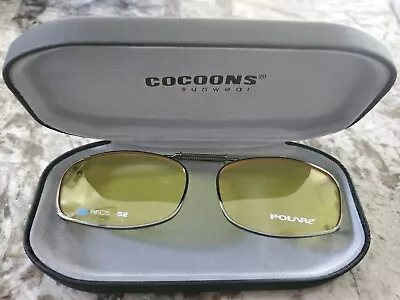 COCOONS Gunmetal/lemon Polarized Sunglasses Clip-on RC5-52 Uv400 L4248L • $71.78