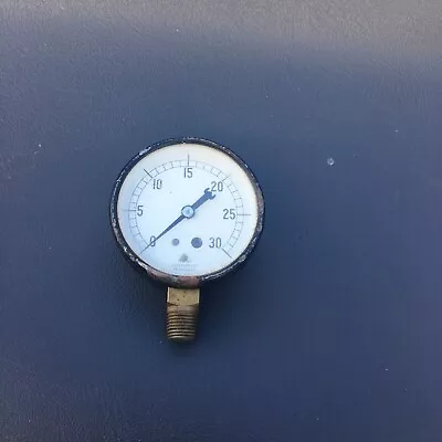 Vintage Marsh Instrument Company Skokie Illinois USA 0-30 Pressure Gauge • $11.45