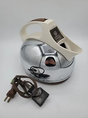 Vintage Electric Tea Water Kettle GE General Electric Retro MCM Chrome - Tested! • $49.99