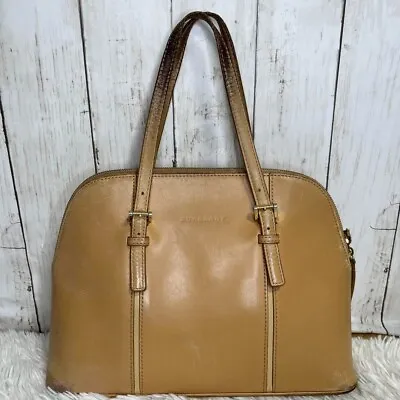 Authentic BURBERRY Vintage Leather Shoulder Hand Bag Purse Beige Used Fastship • $81.99