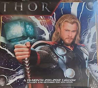 THOR 19 Month 2011-2012 Wall Calendar Marvel Mini Grids NEW SEALED • $25