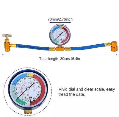 R134A Recharge Hose Kit R12 To R134a Valve For Car AC Air Condition Accessories • $19.22