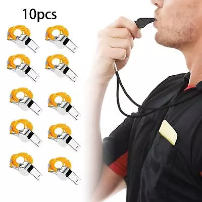10x Sports Whistles Stainless Steel Whistle For Volleyball Football Outdoor • $20.42
