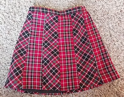 Gymboree Size 3 Holiday Magic Black Red Plaid Skirt Vintage 2003 • $7