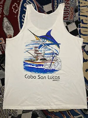 Blue Marlin Cabo San Lucas Fishing Tank Top Viking Yacht Billfish XXL Mexico • $21
