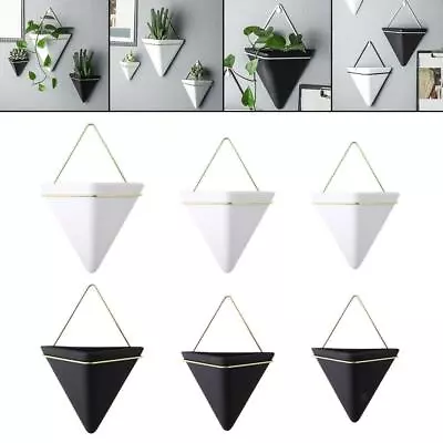 Wall Hanging Planter Indoor Outdoor Geometric Wall   Pot Wall Decor • £10.97