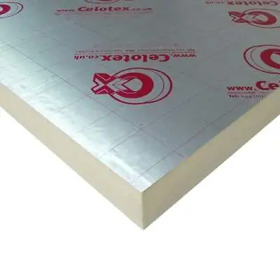 40mm Celotex PIR Boards - 2400x1200mm - Minimum Order Of 25 Sheets For Delivery • £22.80
