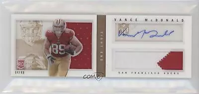 2013 Panini Playbook Booklets Gold Signatures /49 Vance McDonald Rookie Auto RC • $78.45