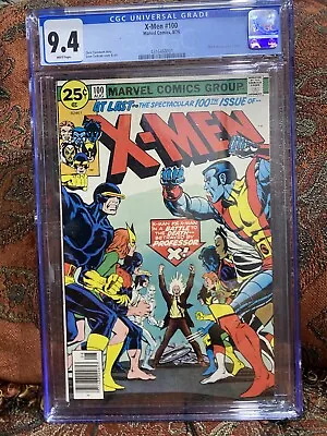 (Possible 9.6 RE-SLAB IT) X-MEN #100 1976 CGC 9.4 WHITE PAGES MARVEL • $600