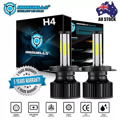 6Sides LED Headlight White Kit For Toyota Hilux KUN26 Ute 3.0 D-4D 4WD 2006-2015 • $37.99