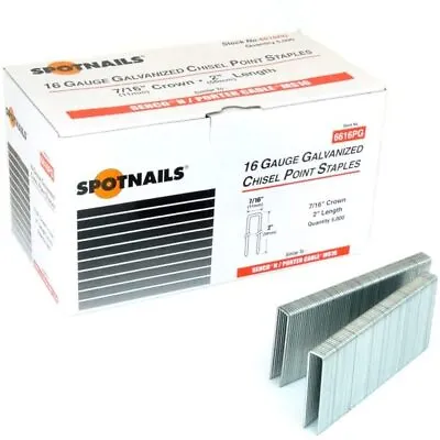 6612PG Spotnails Staples 7/16  X 1-1/2  Leg 16 Gauge (N17 7648) • $62.99