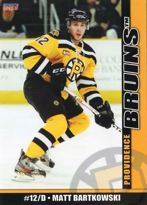 2012/13 Providence Bruins [#08] MATT BARTKOWSKI • $1.27