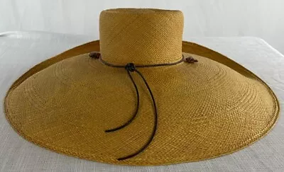 Susan Carrolan Millinery Fine Straw Hat Women's Large Oversize LIKE NEW • $79.95