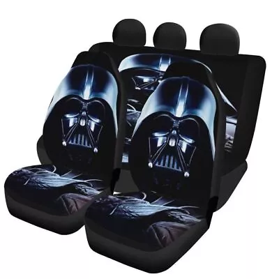 $63.64 • Buy Darth Vader Car Seat Covers Set Front Rear 5 Seater Universal Cushion Protectors