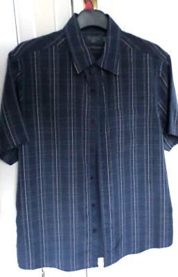 £1.99 • Buy Atlantic Bay Navy White Check Short Sleeve Shirt - Size Medium Chest 38  - 41 