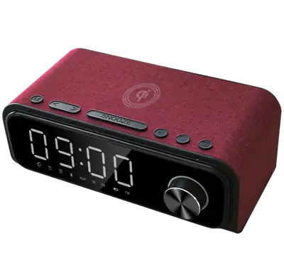 Laser Alarm Clock FM Radio Wireless Charging With Bluetooth Speaker Red • $38.35