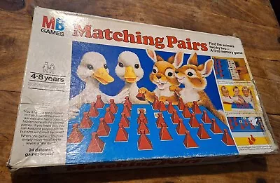 1981 MB Games Matching Pairs Memory Board 2+ Players 4yrs+ CF • £12.50