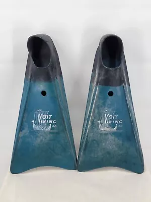 Voit Viking Swimming Diving Scuba Snorkel Fins Flippers Rubber Large Blue  • $49.97