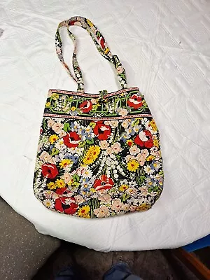 Vera Bradley Poppy Fields Pattern Tote W/ Horn Toggle Button • $10