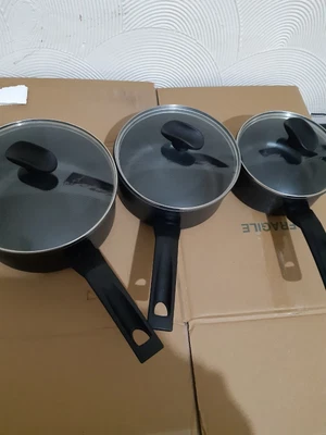 £50 • Buy Prestige Saucepan Set Durable Cookware