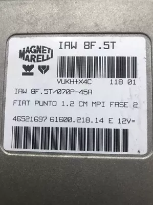 Nos Genuine Fiat Punto 46521697 IAW8F.5T Magneti Marelli ECU • $138