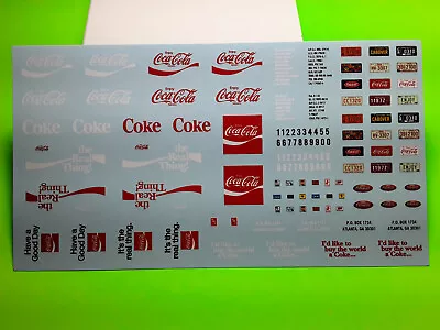 Peterbilt 352 Pacemaker Cabover 1/25 Waterslide Decal Sheet Coca-Cola Coke COE • $14.99