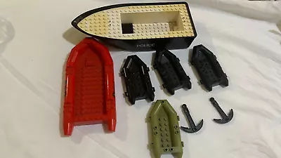 Bulk Lot Of LEGO City Boat & Ship Pieces Speed Boat Dinghy Police Boat Anchor • $25