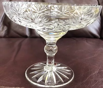 Edinburgh Crystal Iona 6” Footed Comport  Bowl.  Signed • £40