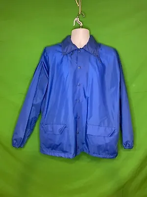 Vintage Kmart Button Snap Vented Nylon Windbreaker Coat Jacket Size M 40 42 • $25.21