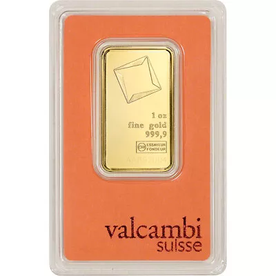 1 Oz. Gold Bar - Valcambi Suisse - 999.9 Fine In Assay • $2476.99