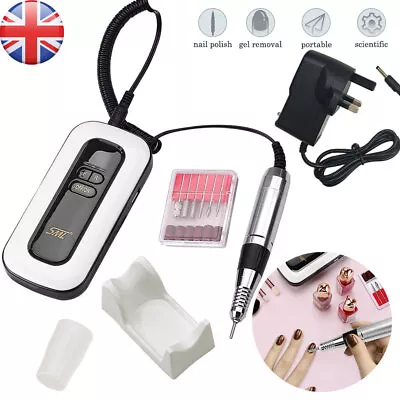 35000RPM Pro Electric Nail Drill File Rechargeable Portable Manicure Machine • £39.99