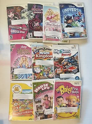 Wii Games Bad Condition Scuffed Discs Ex-Library Lot Of 10 Games Barbie • $9.99