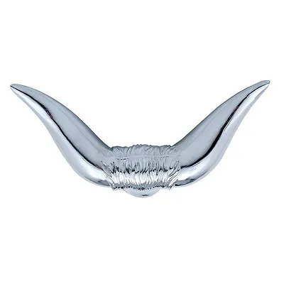 Hood Ornament Pull Bull Horns Chrome For Freightliner Kenworth Peterbilt Mack • $75.23