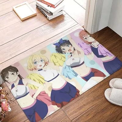 Japanese Anime  Bath Mat Cheerleader Doormat Flannel Carpet Balcony Home Decor • $8.79